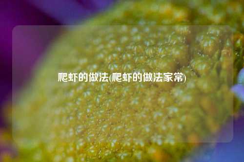爬虾的做法(爬虾的做法家常)